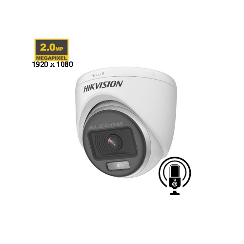 CAMARA DOMO 2MP COLORVU LENTE 2.8MM C /AUDIO HIKVISION